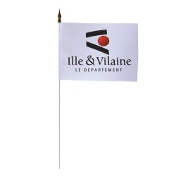 Drapeau de table Île-et Vilaine 10x15 cm - A l'unité
