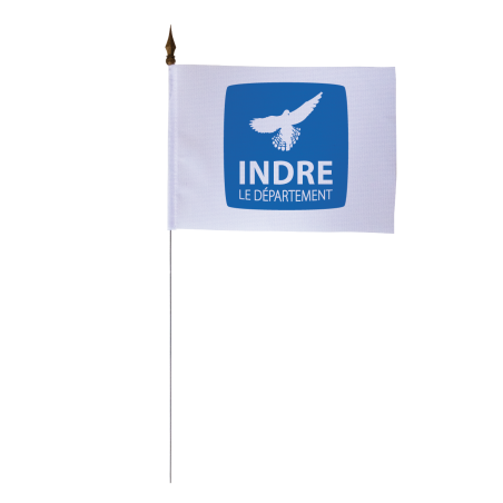 Drapeau de table du Conseil Départemental de l'Indre 10x15 cm 