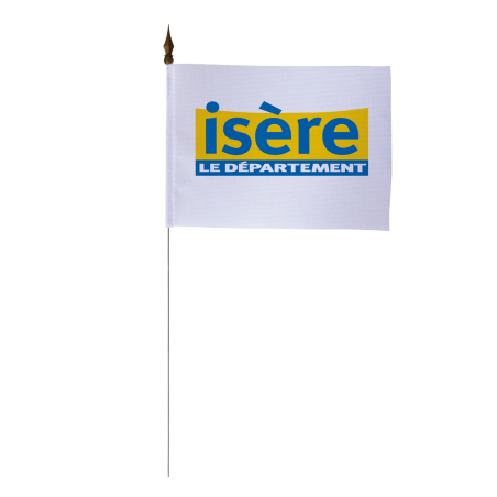 Drapeau de table conseil départemental de l'Isère 10x15 cm