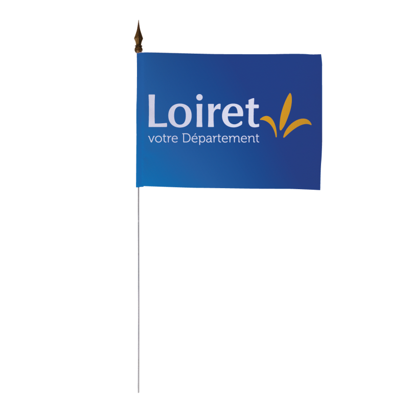 Drapeau de table du Conseil Départemental du Loiret 10x15 cm 
