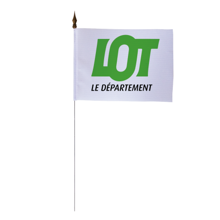 Drapeau de table du Conseil Départemental du Lot 10x15 cm