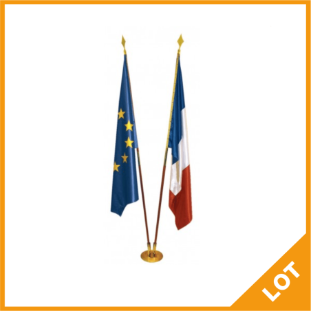 Lot de 2 drapeaux de prestiges