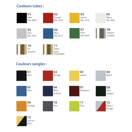 Poteau de guidage à sangle