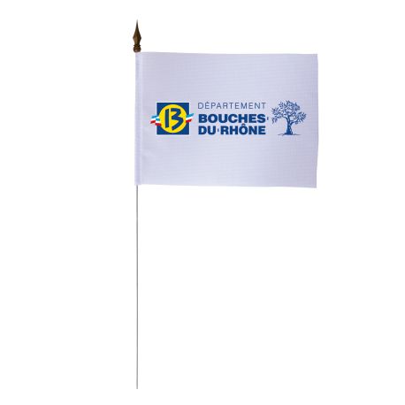 Drapeau de table conseil départemental des Bouches-du-Rhône 10x15 cm - A l'unité