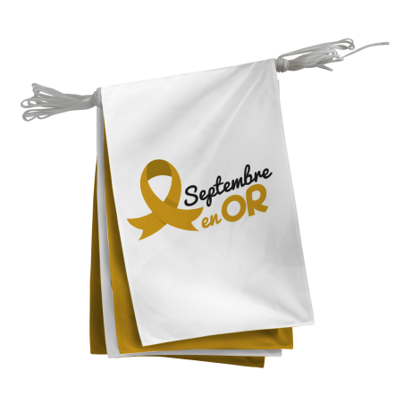 Guirlande pavillons Septembre en Or en maille