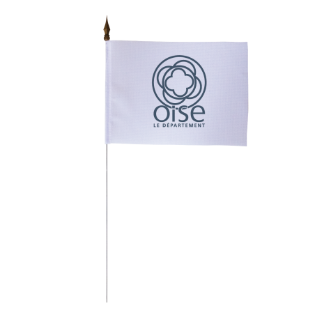 Drapeau de table du Conseil Départemental de l'Oise 10x15 cm 
