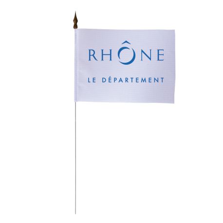 Drapeau de table du Conseil Départemental du Rhône 10x15 cm 