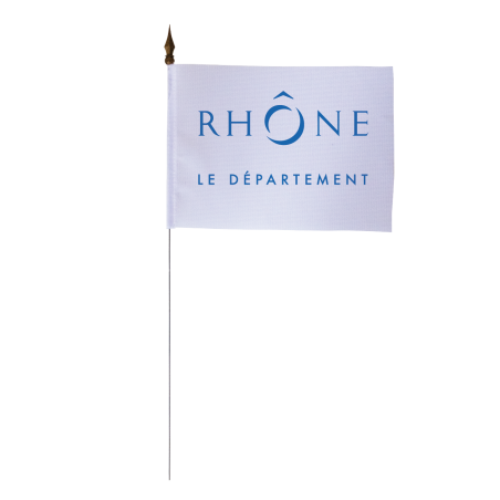 Drapeau de table du Conseil Départemental du Rhône 10x15 cm 