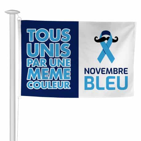 Pavillon Novembre Bleu Movember - Modèle C