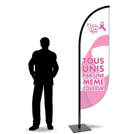 Lot Voile + Mât + Pied platine Octobre Rose