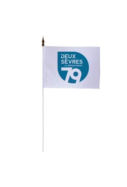 Drapeau de table du Conseil Départemental des Deux-Sèvres 10x15 cm