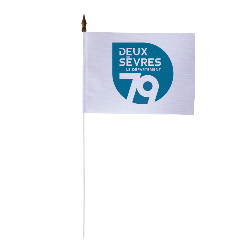 Drapeau de table du Conseil Départemental des Deux-Sèvres 10x15 cm