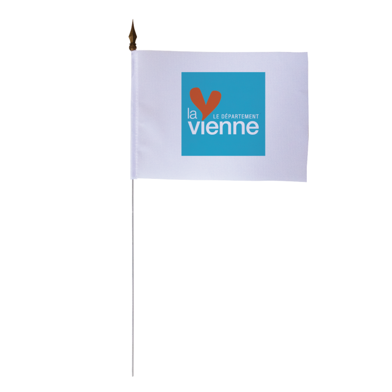 Drapeau de table du Conseil Départemental de la Vienne 10x15 cm  