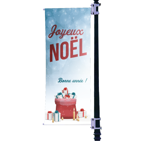 Bannière de potence de rue Noël 80 x 200 cm