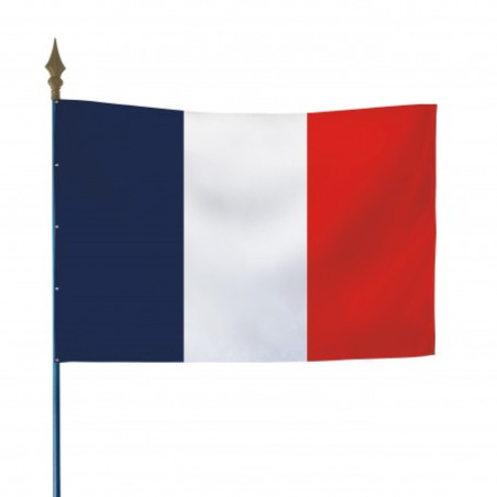 Lot Support mural 2 places blanc + 2 Drapeaux Français 40x60