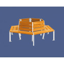 Banc tour d'arbre en bois Silaos