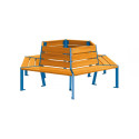 Banc tour d'arbre en bois Silaos