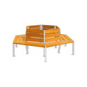 Banc tour d'arbre en bois Silaos