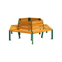 Banc tour d'arbre en bois Silaos