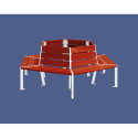 Banc tour d'arbre en bois Silaos