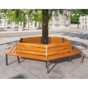 Banc tour d'arbre en bois Silaos