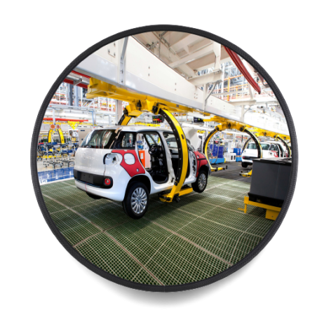 Miroir multi-usages pour l'intérieur - Diamètre 500 mm - Garantie 3 ans