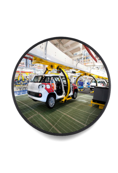 Miroir multi-usages pour l'intérieur - Diamètre 400 mm - Garantie 3 ans