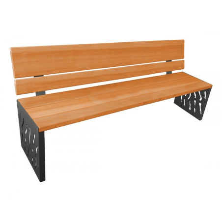Banc en bois et acier Venise