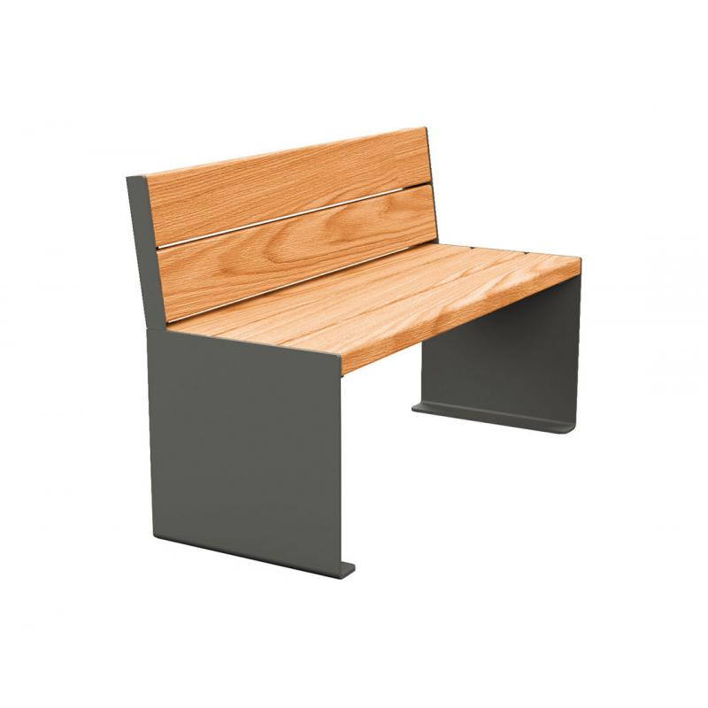 Banc en bois et acier KUB