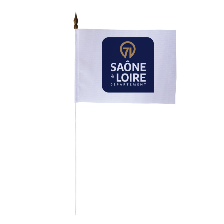 Drapeau de table du Conseil Départemental de Saône-et-Loire 10x15 cm