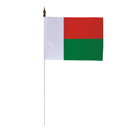 Drapeau de table de Madagascar 10 x 15 cm