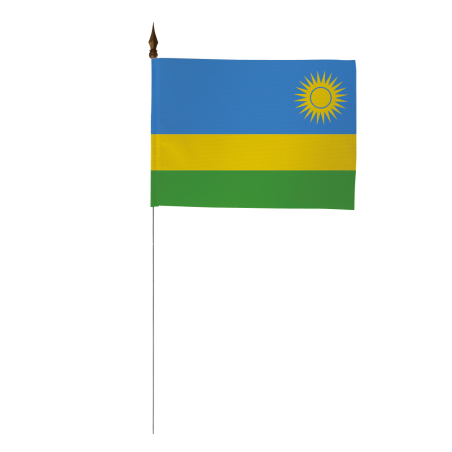 Drapeau de table du Rwanda 10 x 15 cm