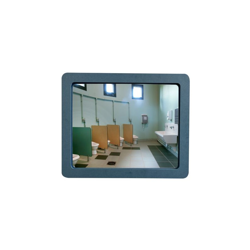 Miroir plat 280 x 360 mm avec cadre fibre de bois