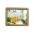 Miroir plat 390 x 490 mm avec cadre fibre de bois