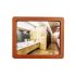 Miroir plat 390 x 490 mm avec cadre fibre de bois