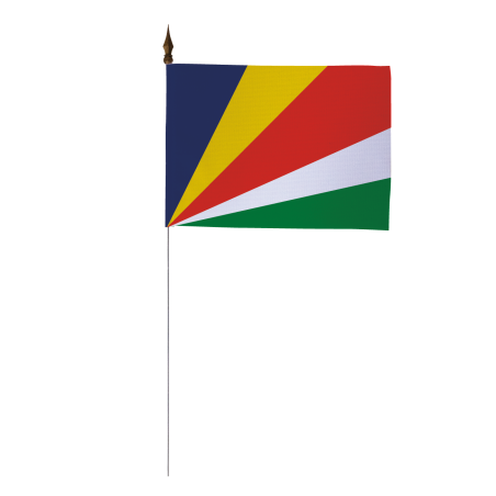 Drapeau de table des Seychelles 10 x 15 cm