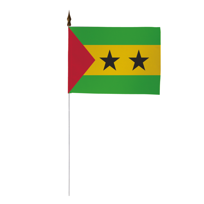 Drapeau de table de Sao Tomé et Principe 10 x 15 cm