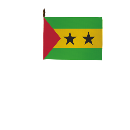 Drapeau de table de Sao Tomé et Principe 10 x 15 cm