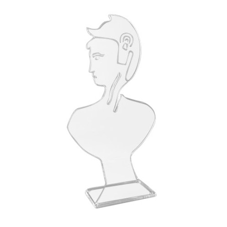 Buste en Plexiglas cristal à poser