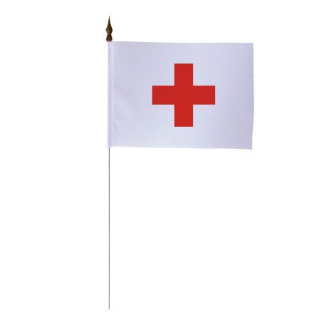 Drapeau de table Croix Rouge 10 x 15 cm