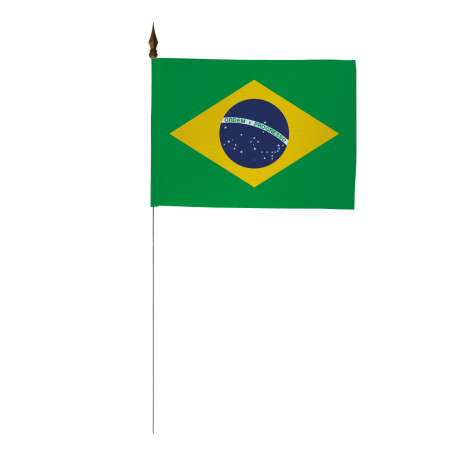 Drapeau de table du Brésil 10 x 15 cm