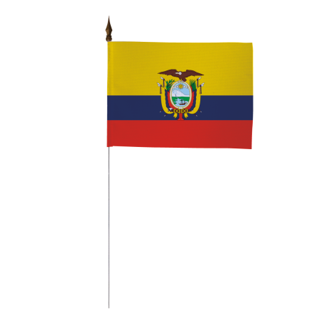 Drapeau de table de l'Equateur 10 x 15 cm