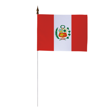 Drapeau de table Pérou 10 x 15 cm