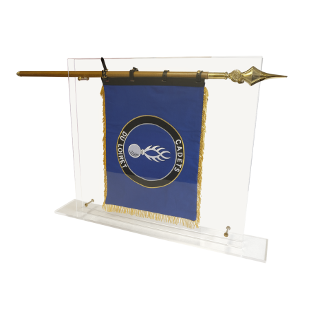 Vitrine plexi pour fanion militaire