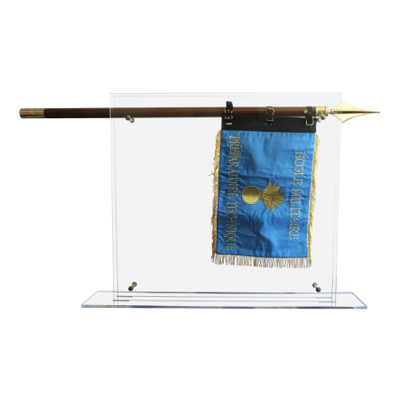 Vitrine plexi pour fanion militaire