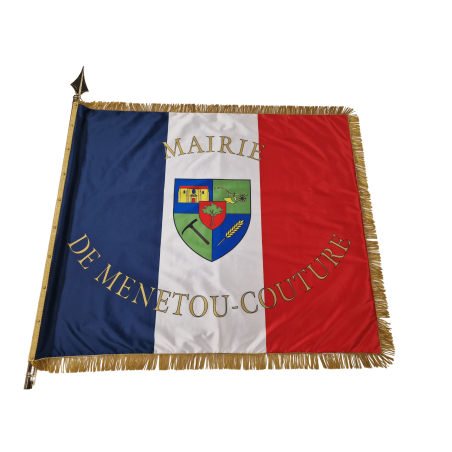 Drapeau imprimé en satin brillant