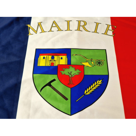 Drapeau imprimé en satin brillant