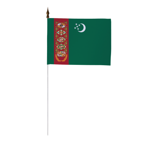 Drapeau de table Turkmenistan 10 x 15 cm