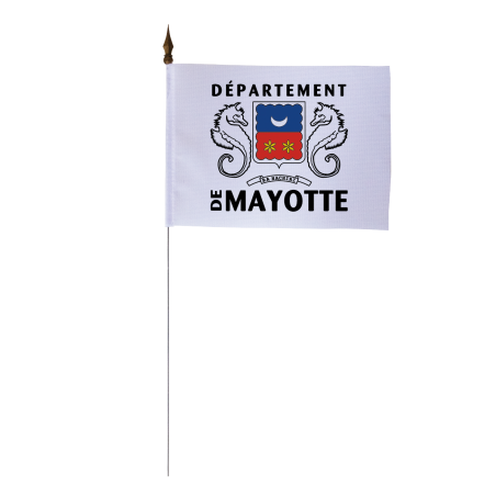 Drapeau de table Mayotte 10 x 15 cm