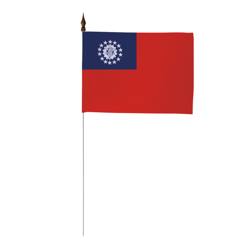 Drapeau de table Birmanie 10 x 15 cm